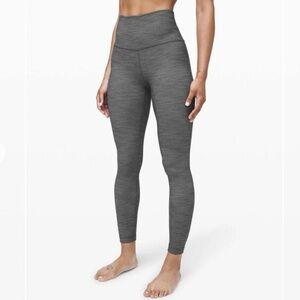 Lululemon Align 25” Leggings in Heathered Gray Herringbone Pattern